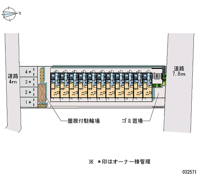レオパレスつくば 区画図