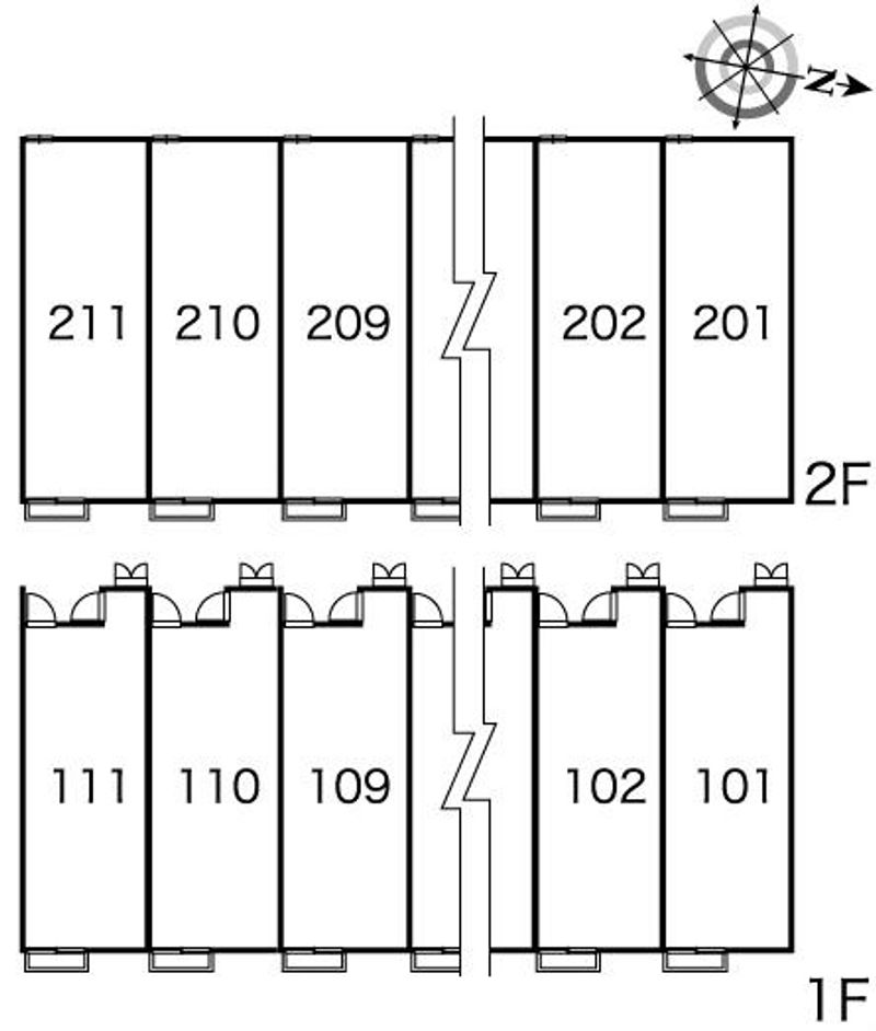 レオパレスルーチェⅠ 間取配置図