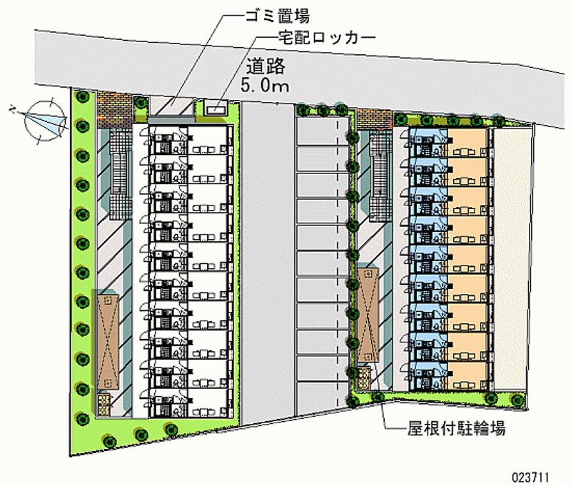 レオパレスフォレスト２１Ｂ 区画図