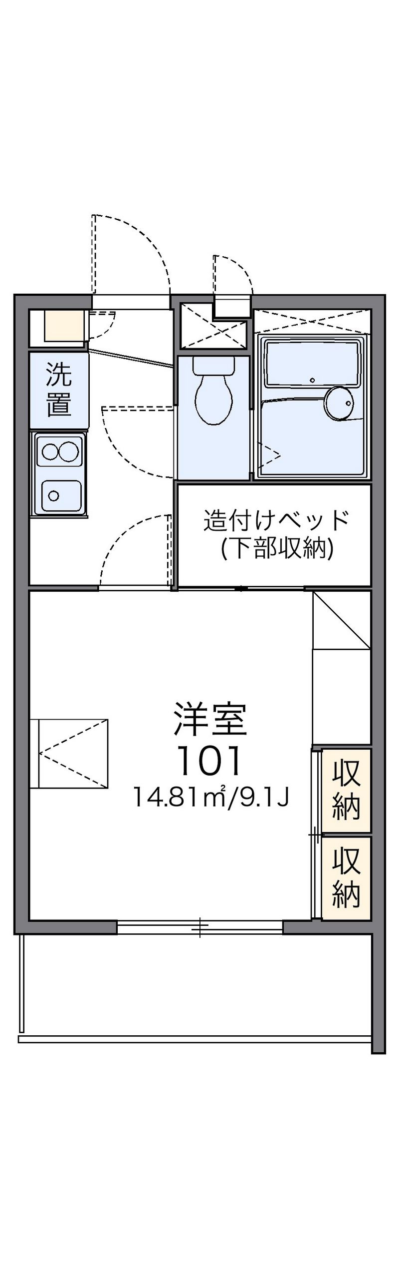 レオパレスフォレスタ 間取図