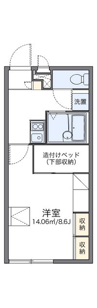 レオパレスジャルダンＣ 間取り図