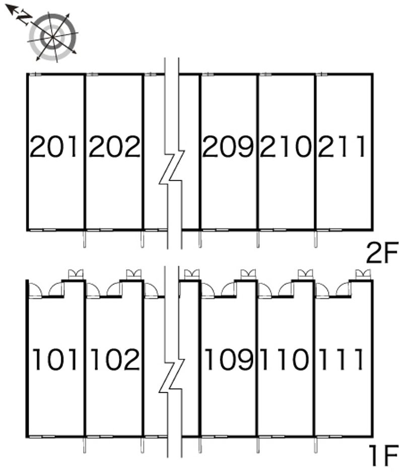 レオパレスグレイス下田 間取配置図