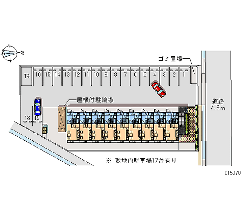 レオパレス上冨居Ⅱ 月極駐車場