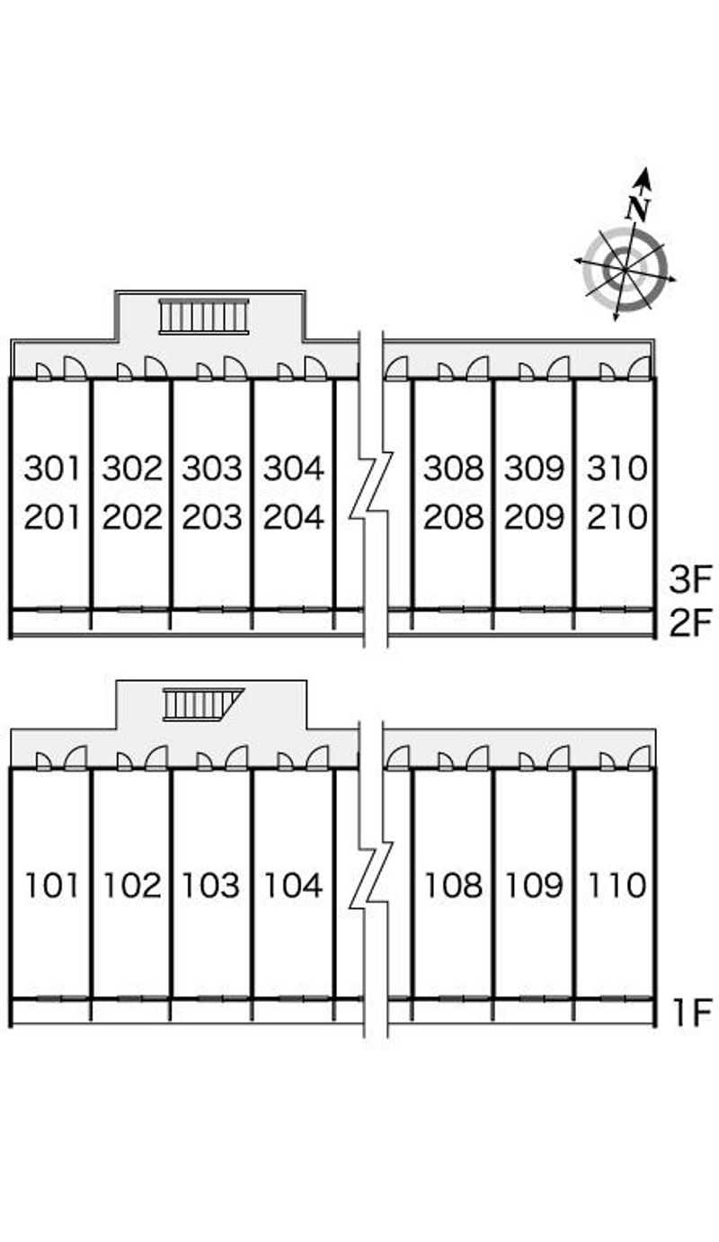 レオパレスひいらぎ 間取り配置図