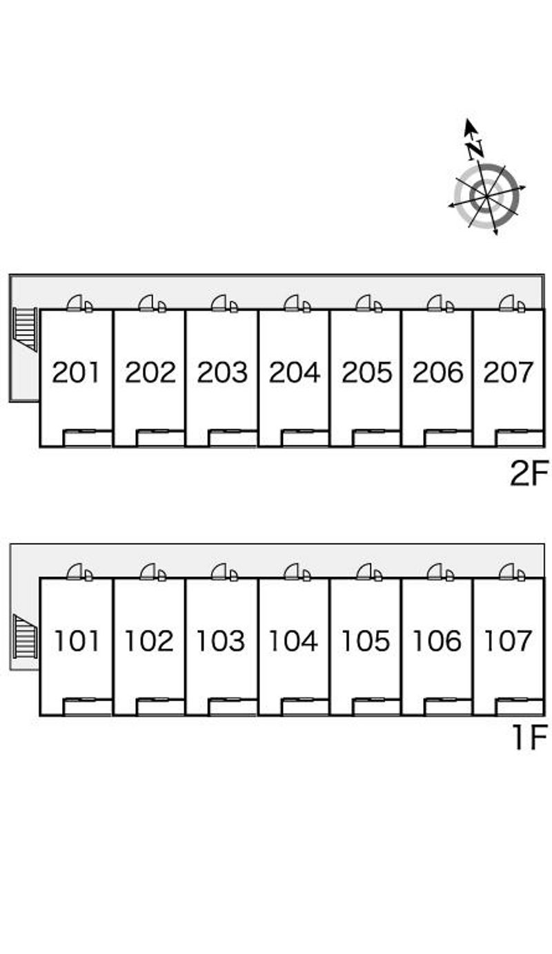 レオパレス双柳３番館 間取り配置図