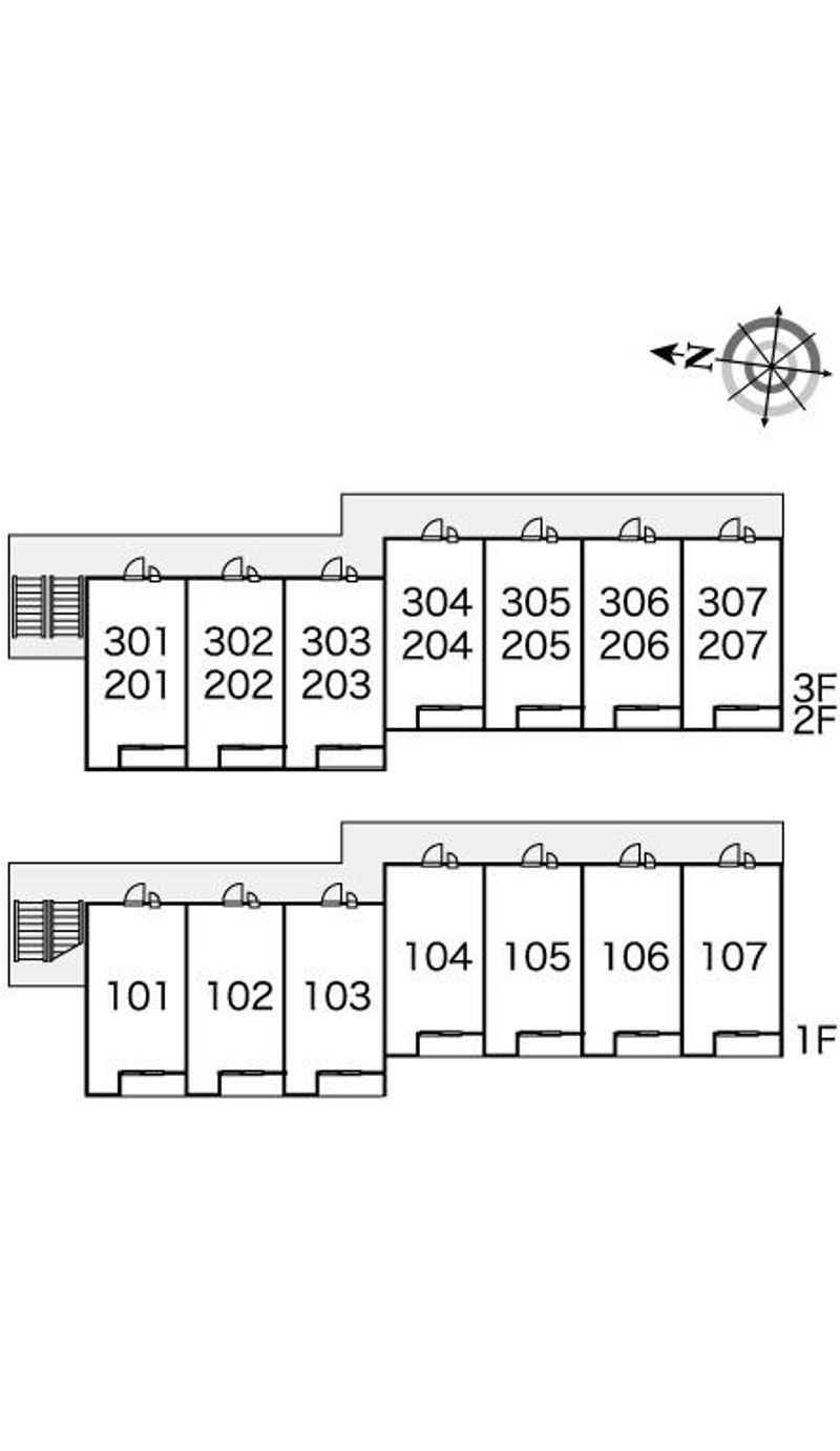 レオパレスエグゼ　Ⅱ 間取り配置図