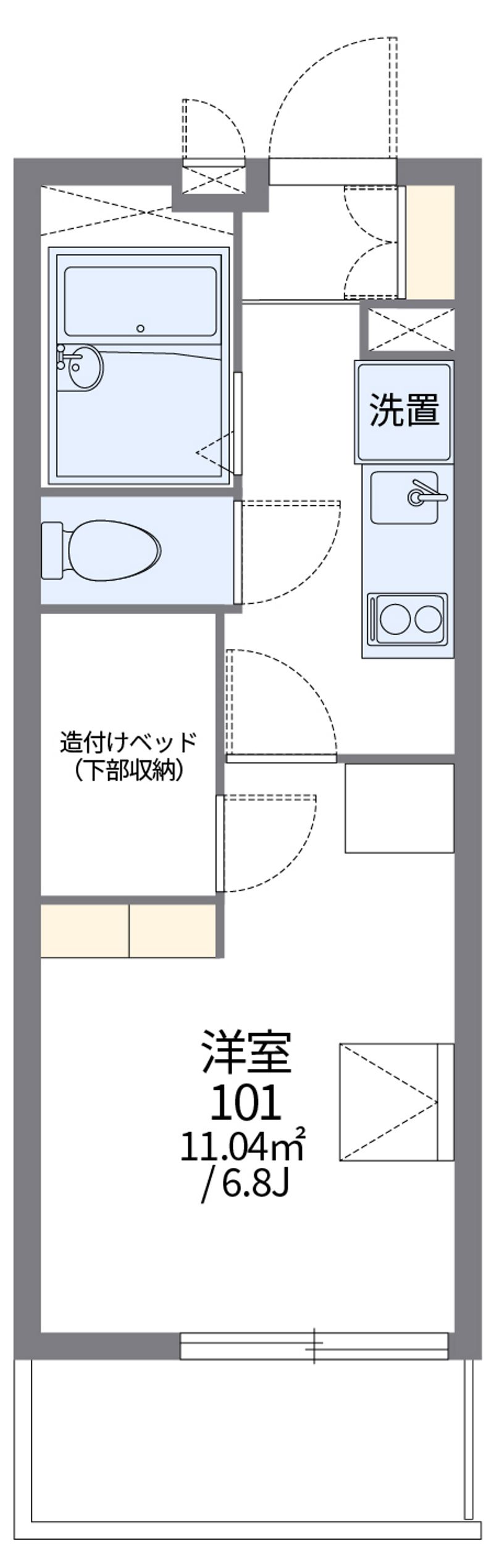 レオパレス大和田 間取図