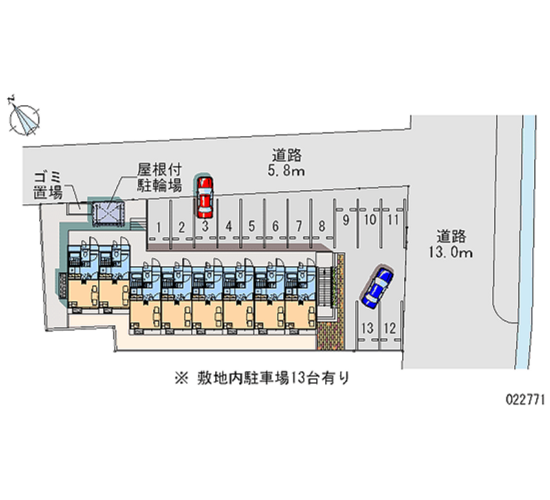 レオパレスグレイス若葉 月極駐車場