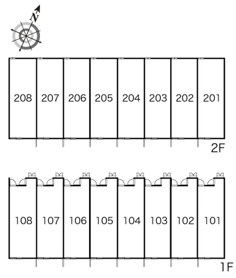 レオパレスジュネス 間取配置図