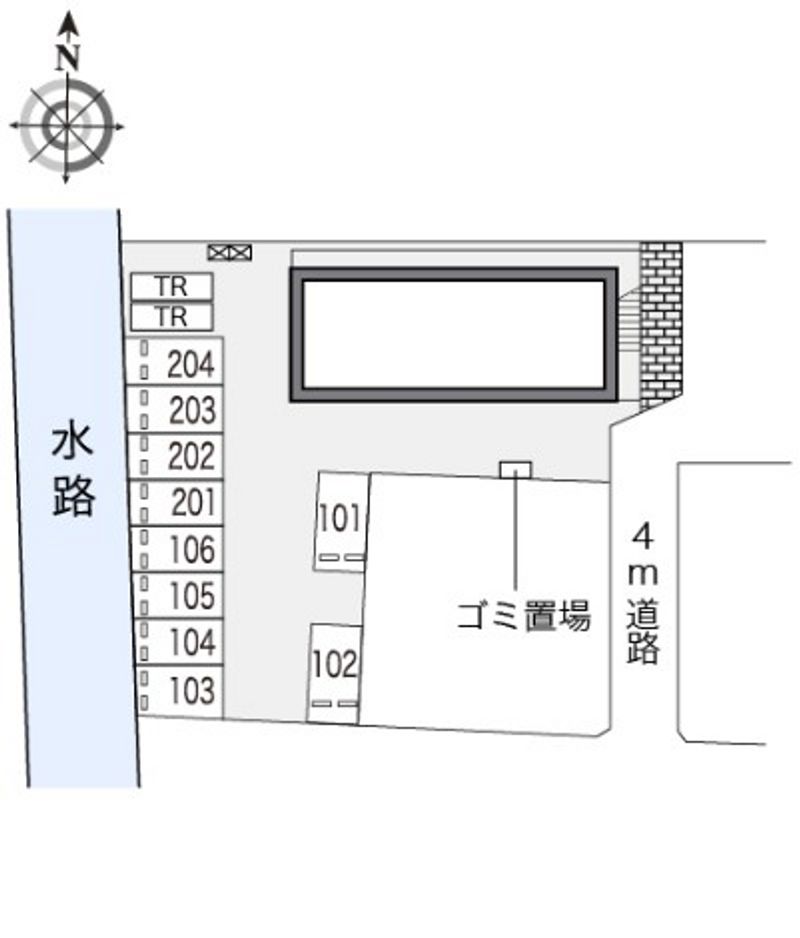 レオパレストトロ 駐車場