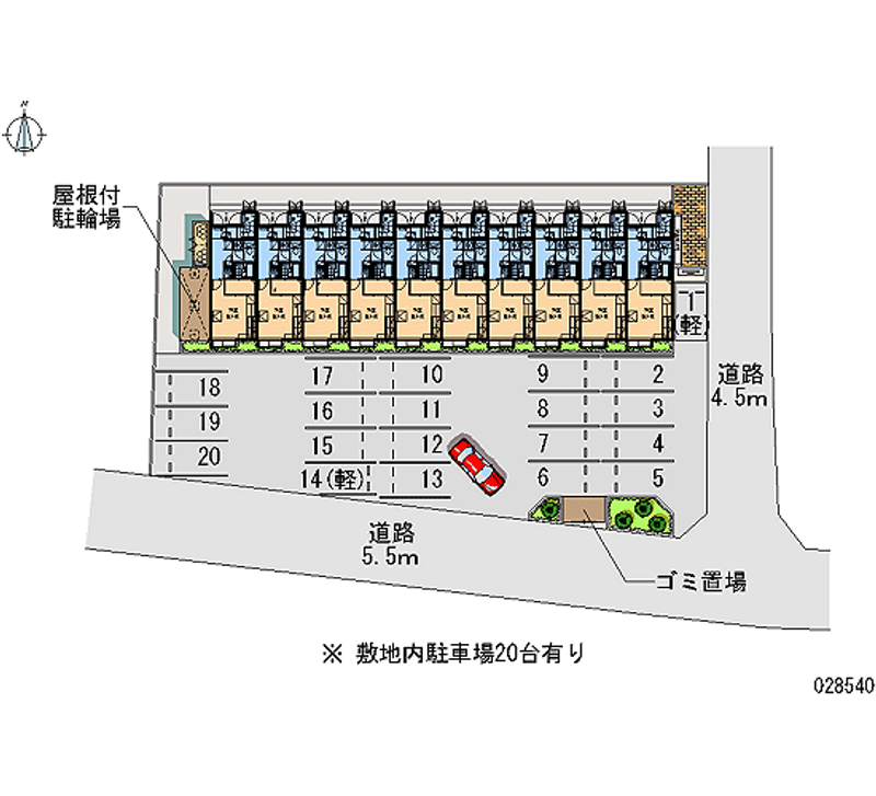 レオパレスシンシアー 月極駐車場