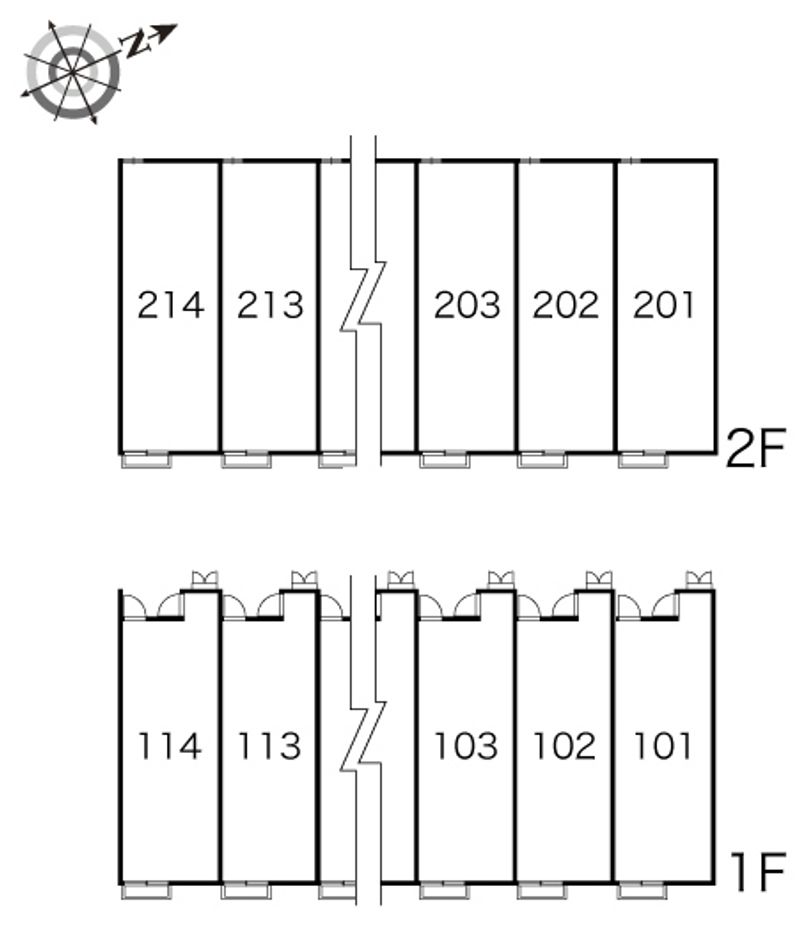 レオパレスグランジュール鹿沼Ⅰ 間取り配置図