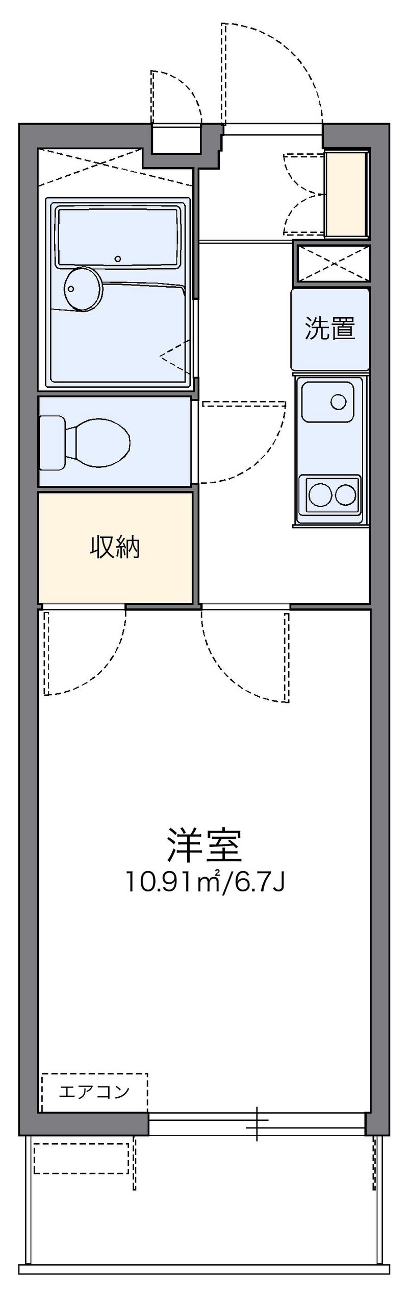 レオパレスブルーウィル長田 間取図