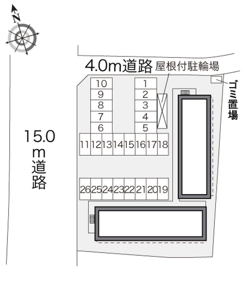 レオパレスエル　ヴェローナ 配置図