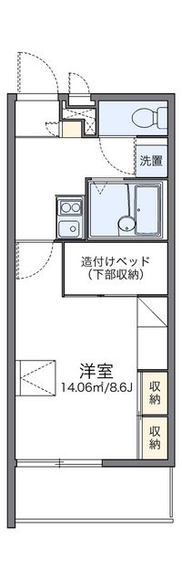 レオパレスシード上堂Ⅱ 間取り図