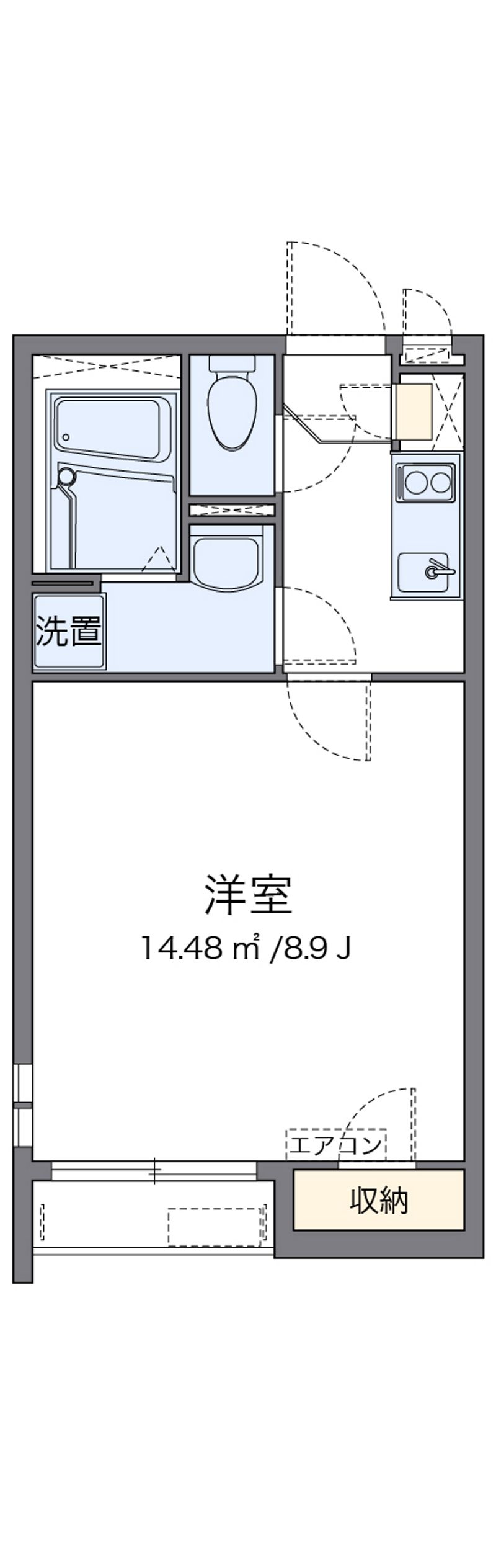 クレイノマイベイサイド８８４３ 間取図