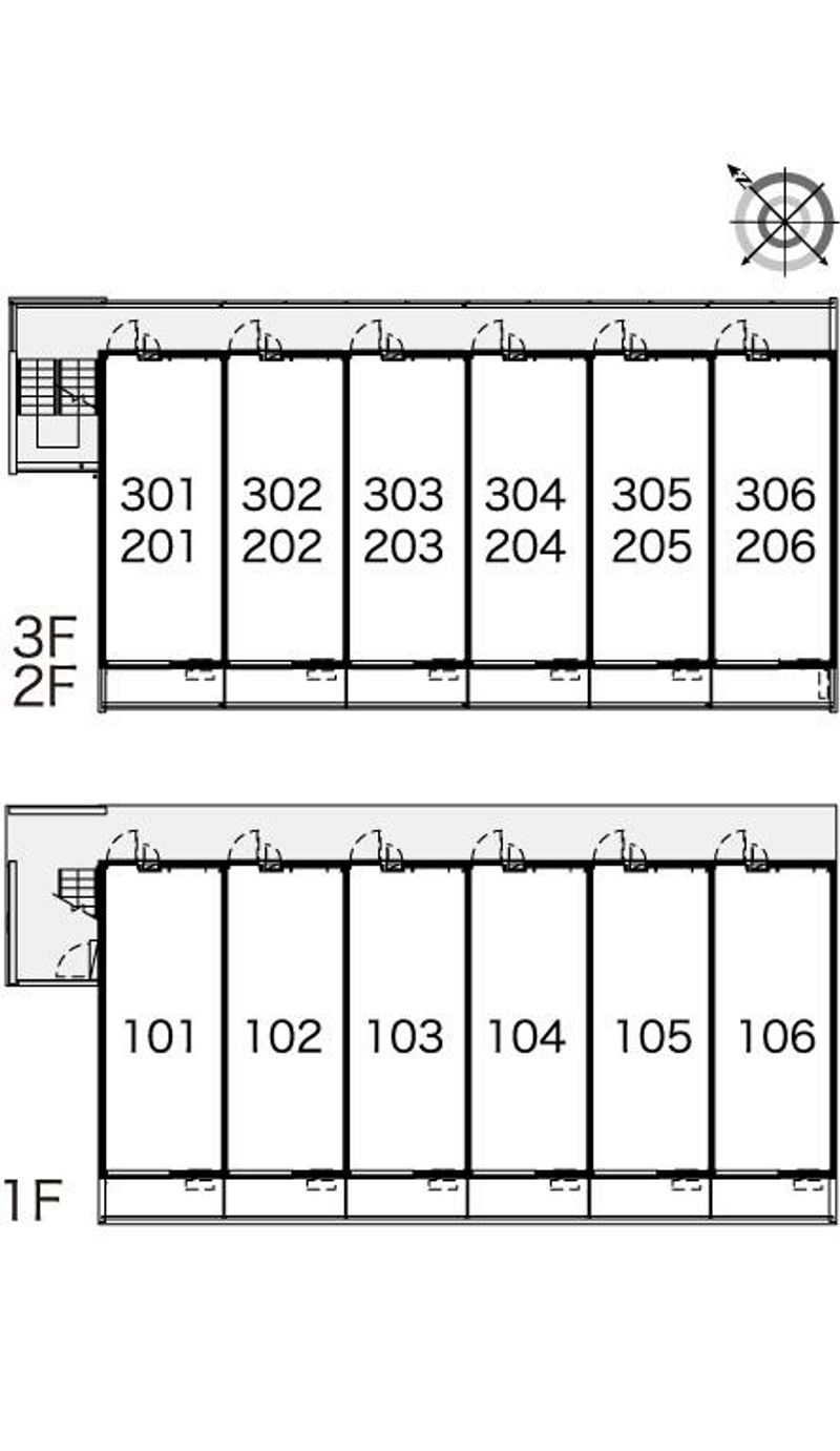 レオパレスＡｐｐｒｏａｃｈ２ 間取配置図