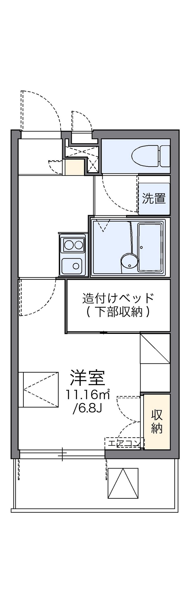 レオパレスセリオ国立 間取図
