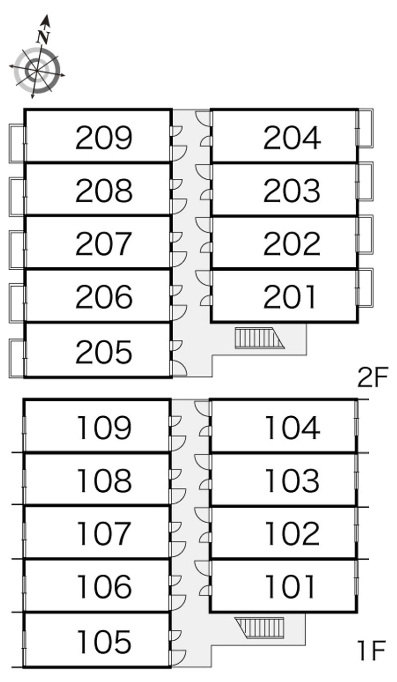 レオパレス中央林間 間取配置図