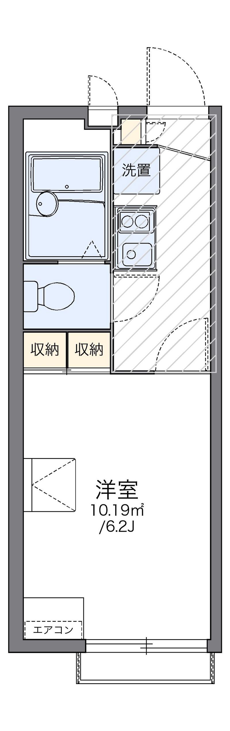 レオパレスステュディオ箕面Ⅱ 間取図