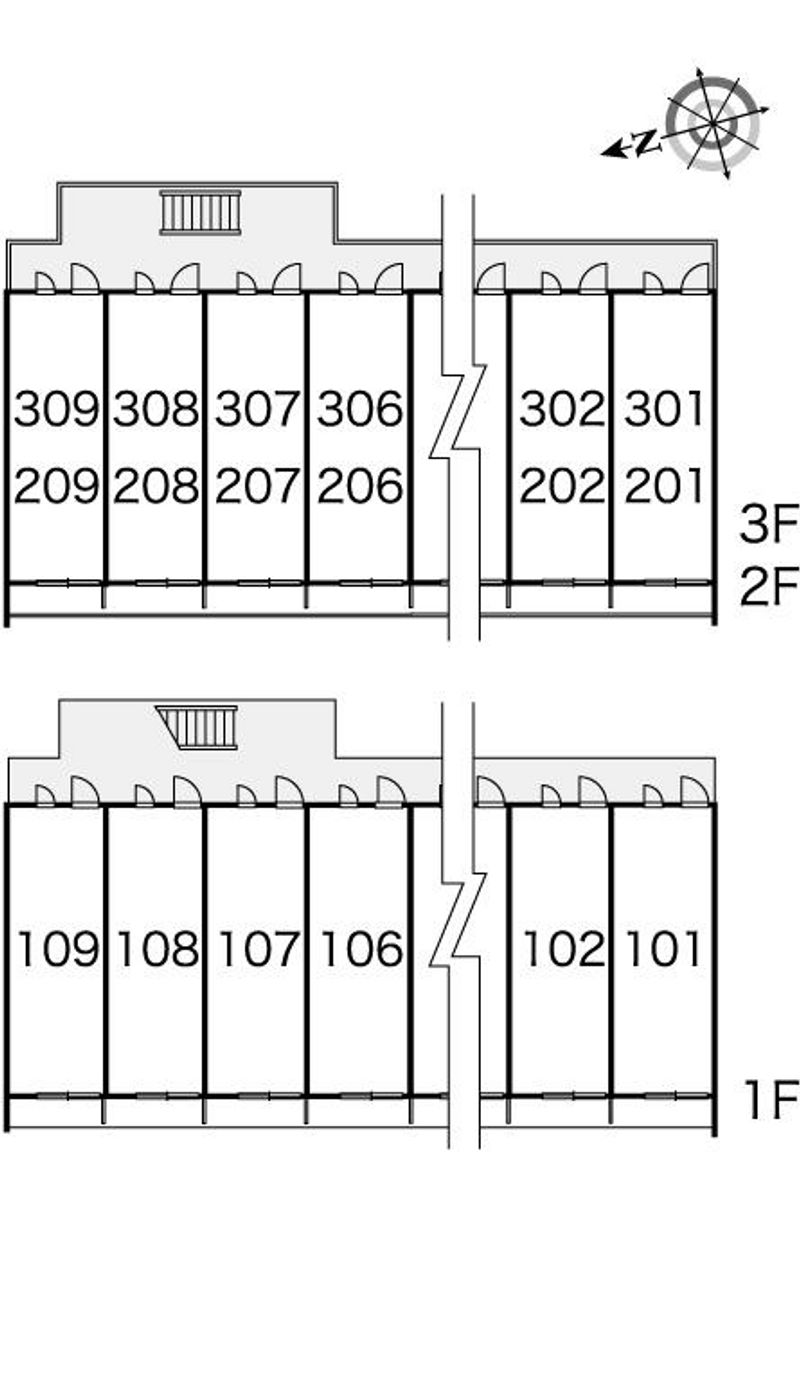 レオパレスアドラーブル 間取配置図