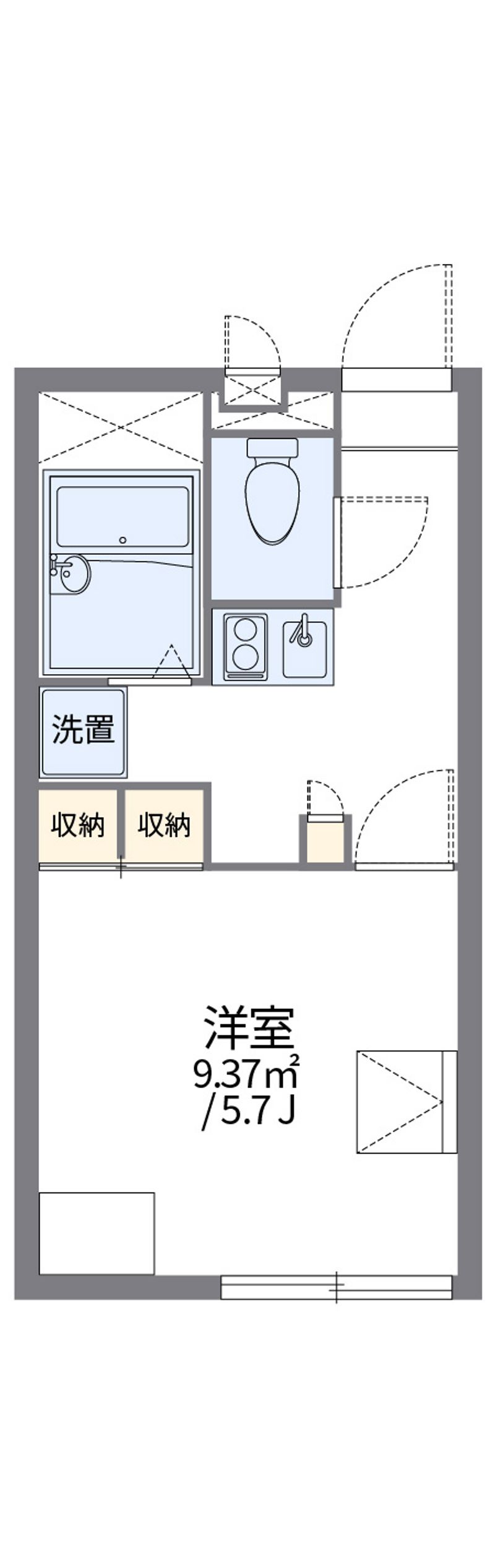 レオパレスソレーユ北鳥旗 間取図