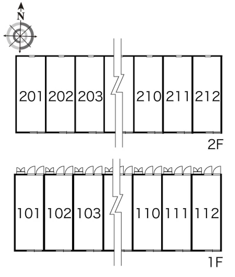 レオパレス仙北駅前 間取り配置図