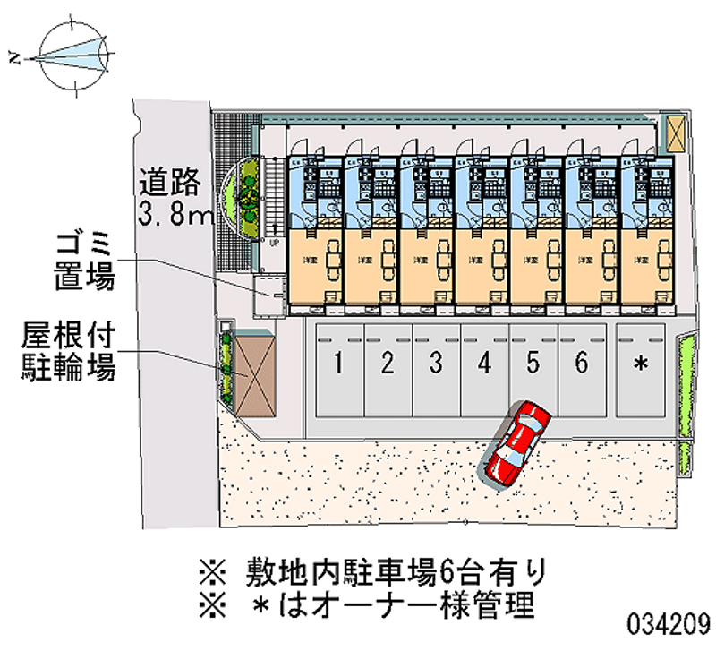 レオパレスカーサ大和 月極駐車場