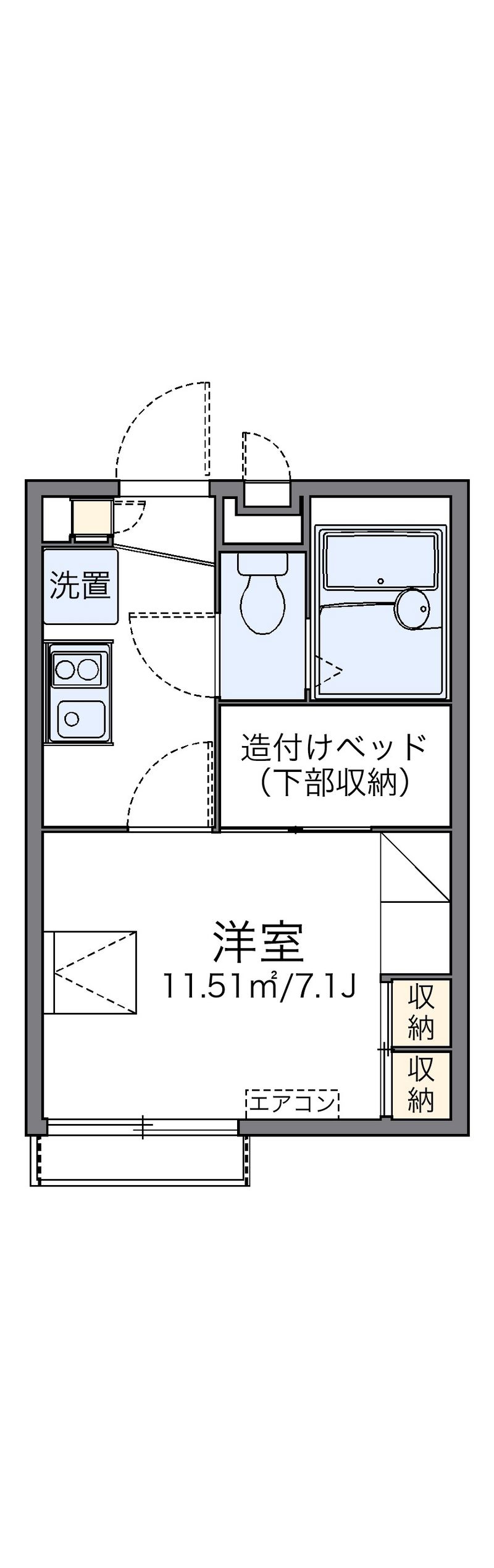 レオパレスグリーンベール 間取図