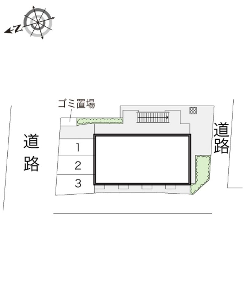 レオパレス浜寺石津 駐車場