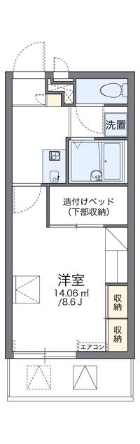 レオパレスケイスピリット百合鴎 間取り図