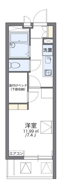 レオパレスシエスタ 間取り図