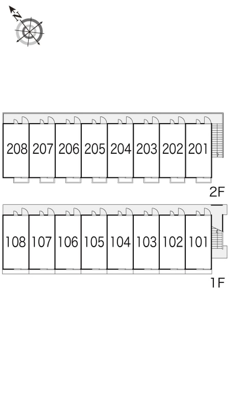 レオパレスサンヴィスタ古沢 間取配置図