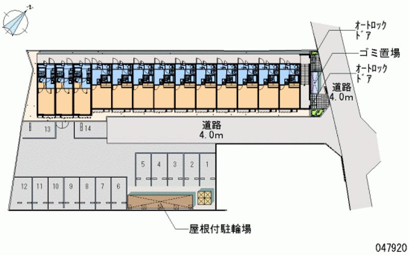 レオパレスローズ 月極駐車場