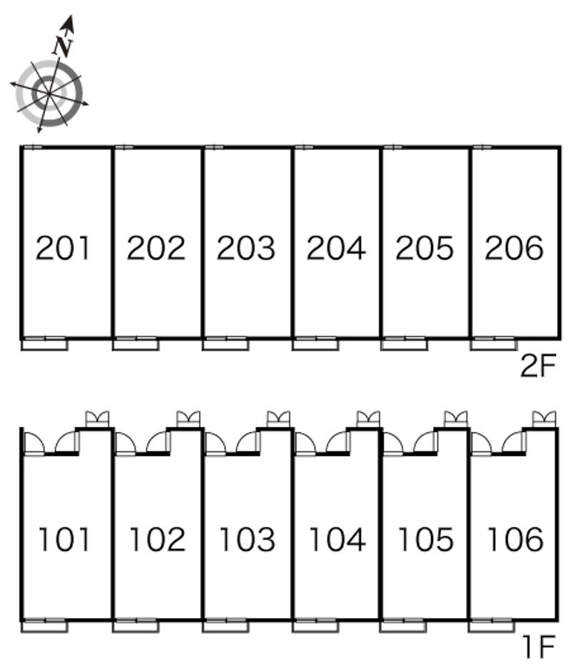 レオパレス上渡津 間取配置図