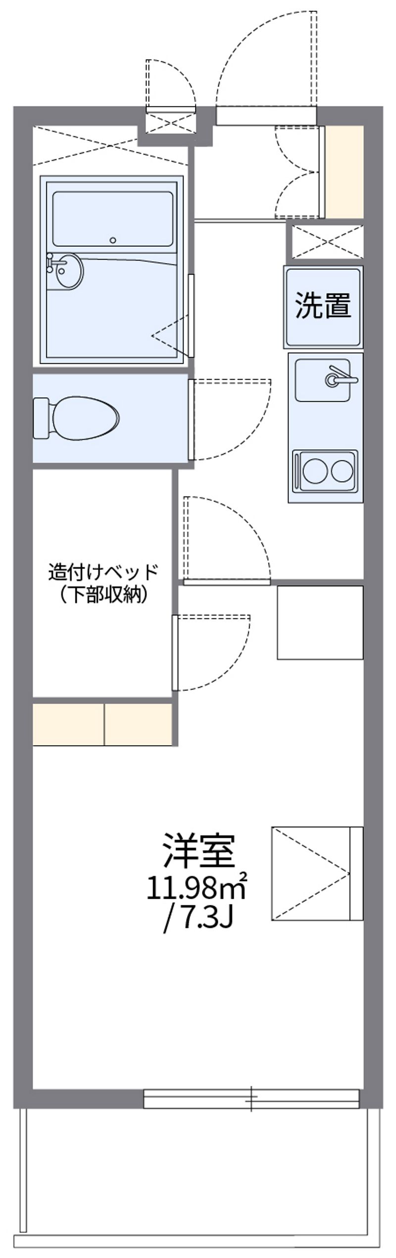 レオパレスアドラーブル 間取図