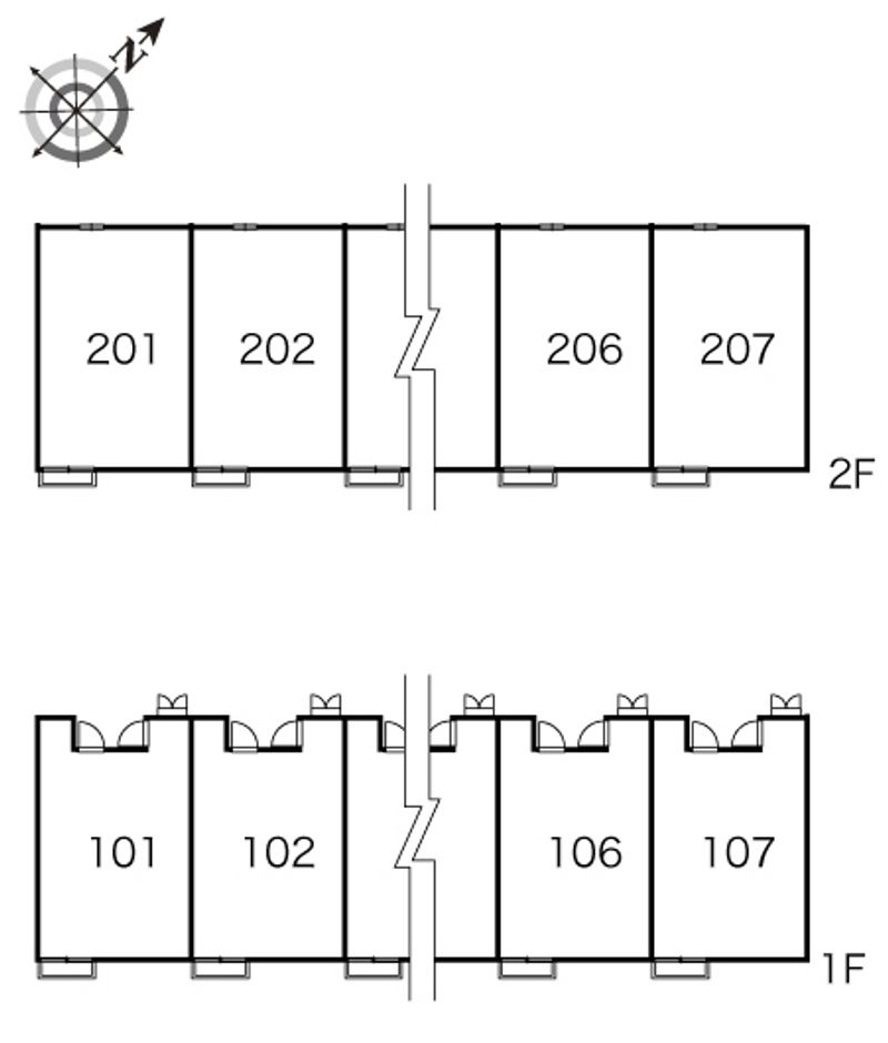 レオパレスやまぶき 間取配置図