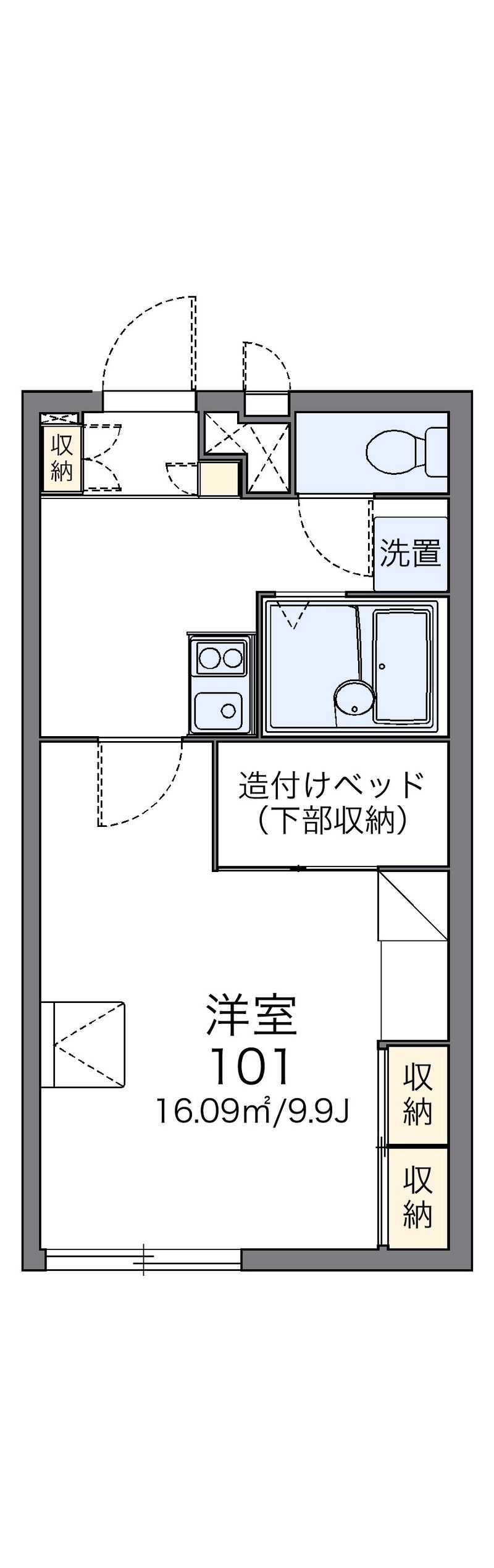 レオパレスドリーム坂出 間取図