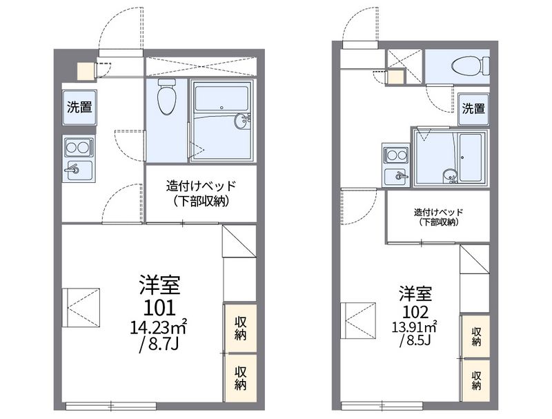レオパレスハピネス 間取図