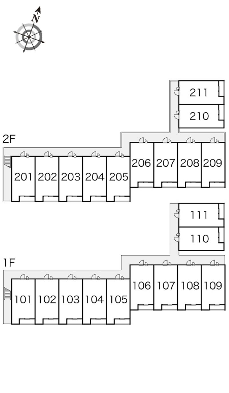 レオパレスプルンニー　Ａ 間取配置図