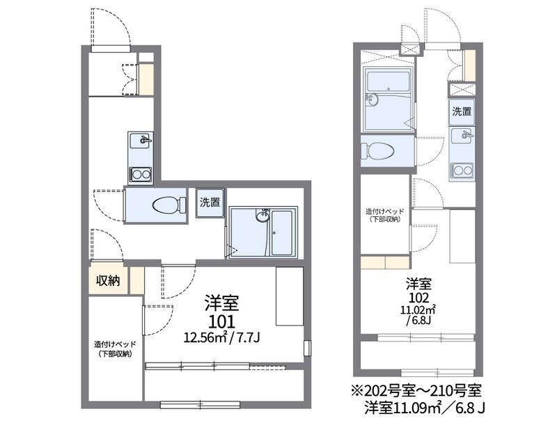 レオパレス一水 間取図