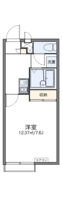 レオパレスランド諸岡 間取り図