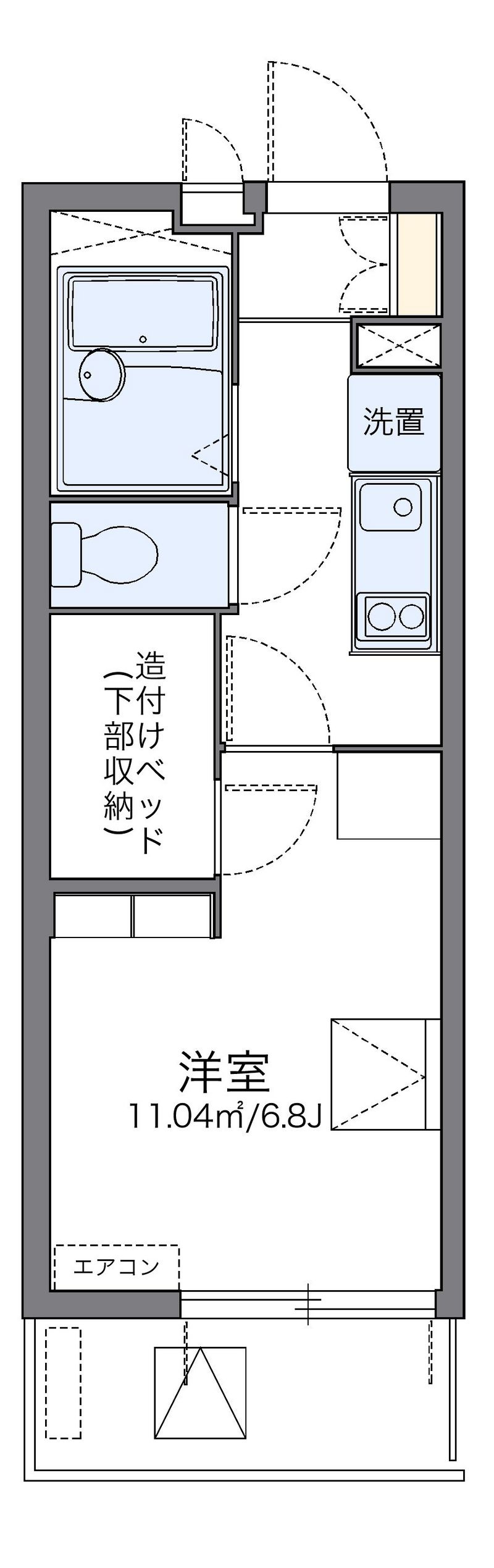レオパレスドゥ　ボヌール 間取図