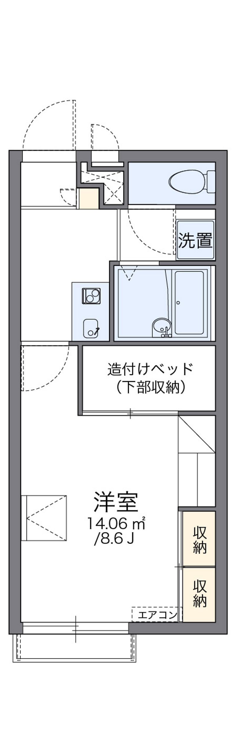 レオパレス蘭 間取図