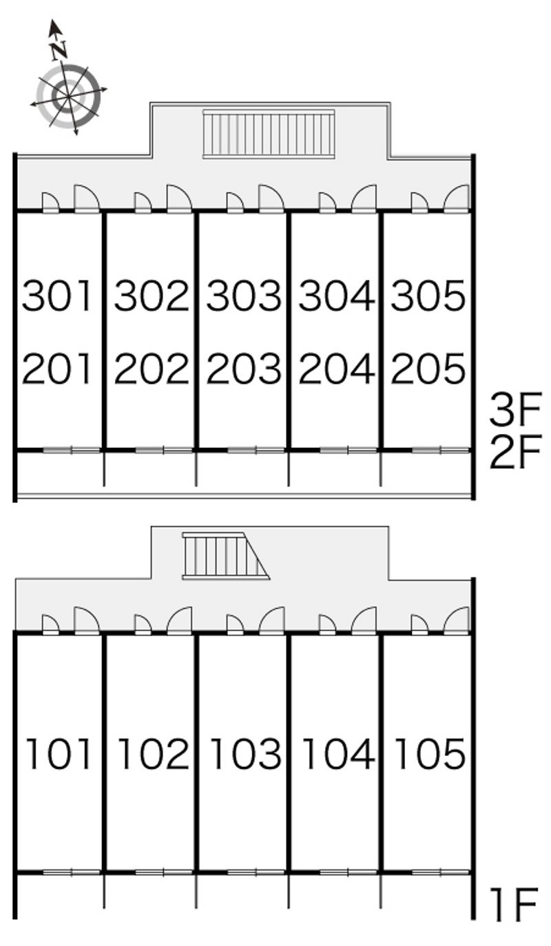 レオパレスリトルフラワーＢ 間取り配置図
