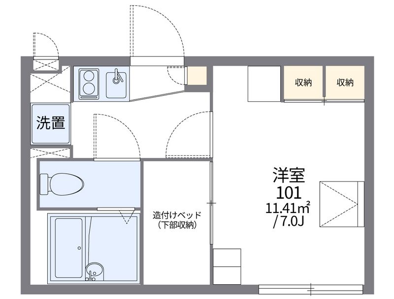 レオパレスハートフィールド 間取図