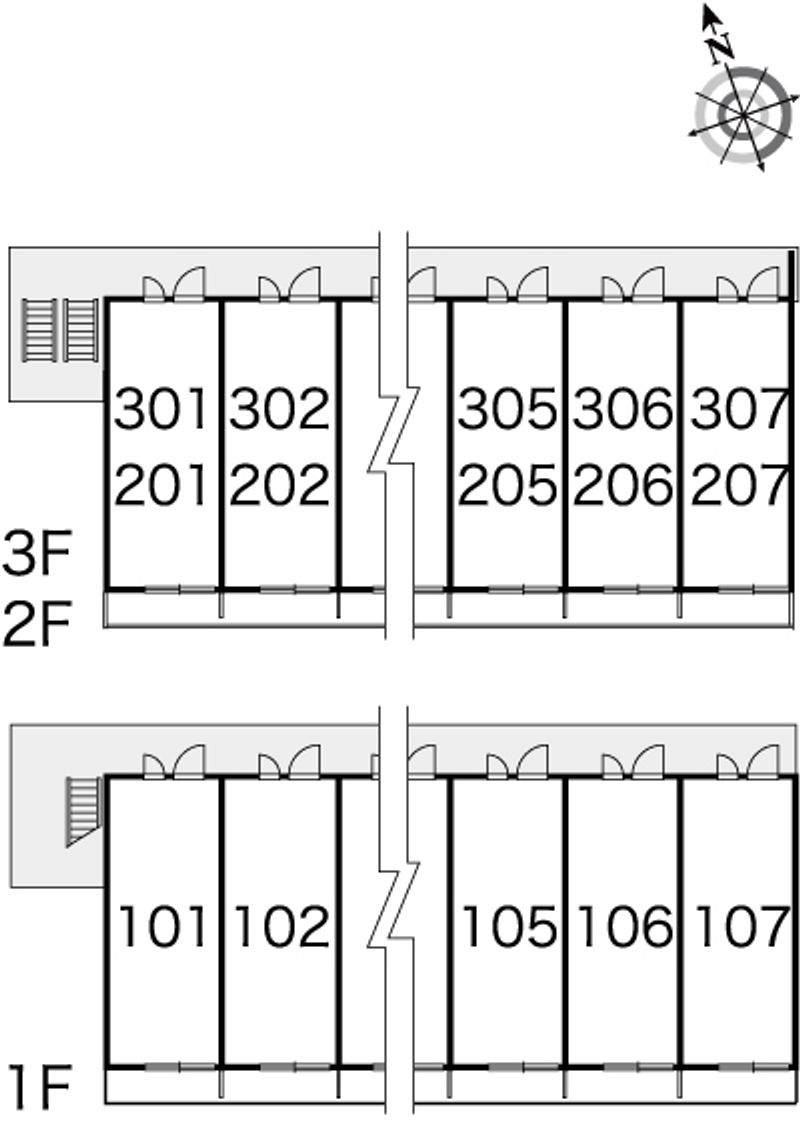 レオパレスボー　ビラージュ 間取配置図