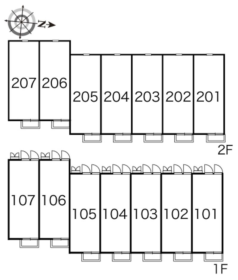 レオパレスファンファーレ 間取配置図