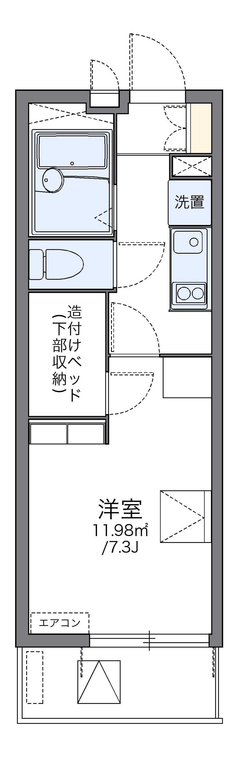 レオパレス錦 間取図