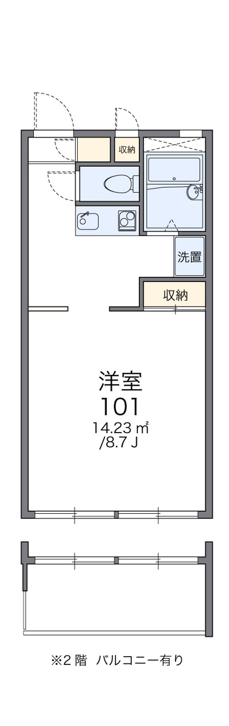 レオパレスアクアマリン 間取図
